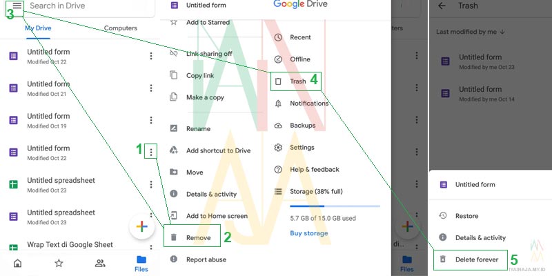 cara membersihkan penyimpanan google drive android
